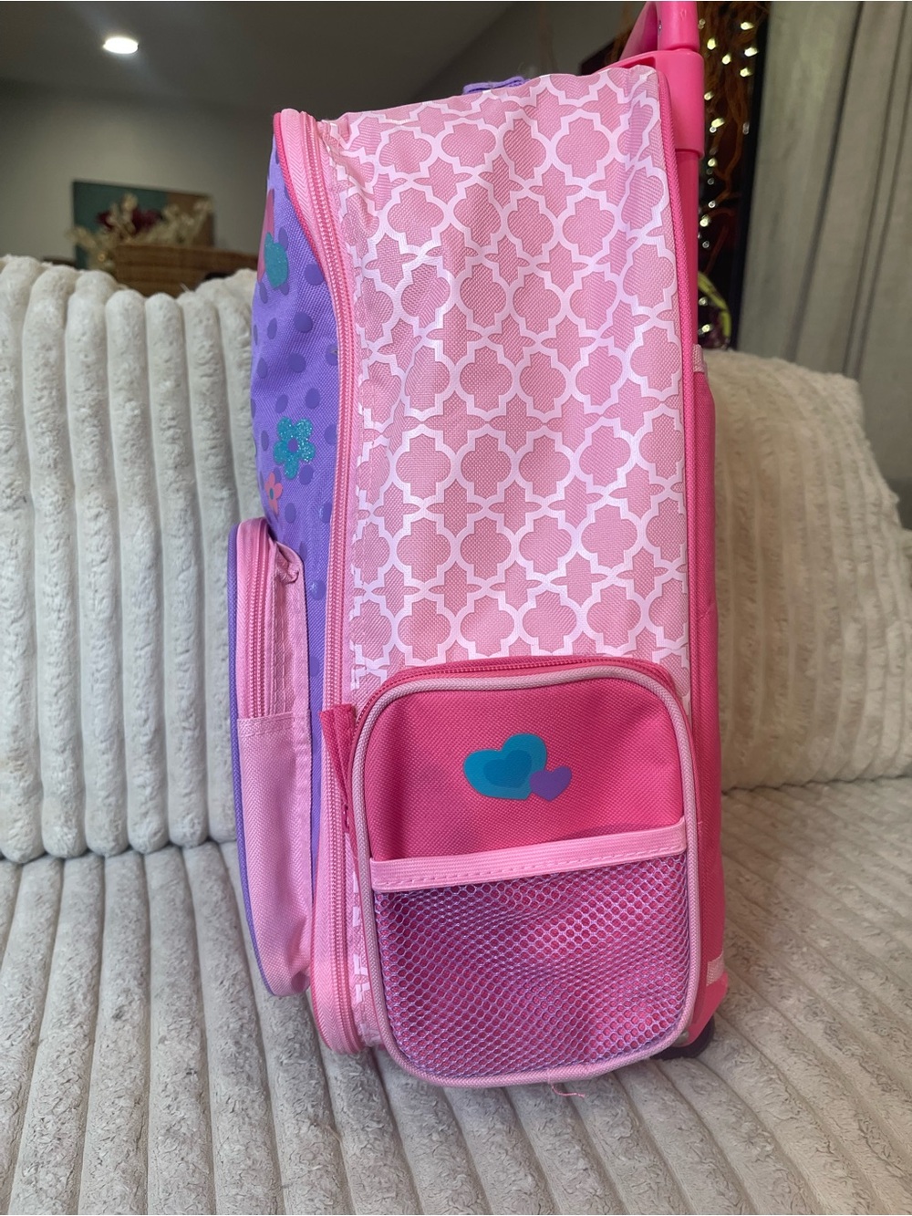Stephen Joseph Kids Classic Rolling Luggage Bag Pink Unicorn Travel - Picture 4 of 11